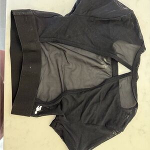 Black Mesh Sheer Crop Top